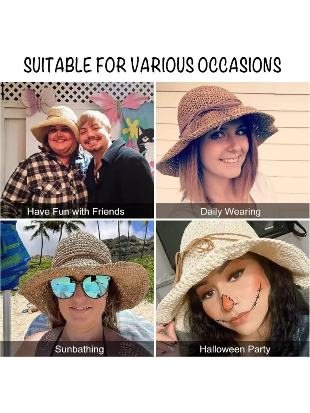 Wide Brim Floppy Sun Hat | Breathable UV Protection UPF 50+ | Packable Beach Cap